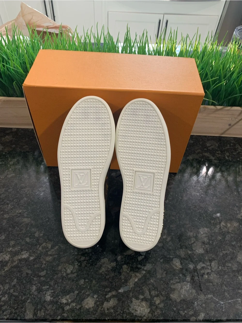 Louis Vuitton Brown Monogram Low-Top Sneaker with Black Laces